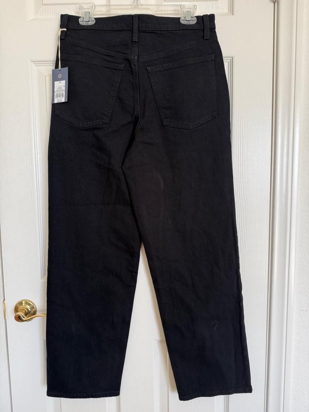 New! Women's High-Rise Straight Ankle Jeans - Universal Thread™ , Black Size 10 - Picture 5 of 10